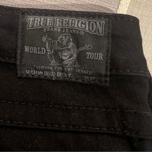True Religion black w/gold buttons-boot cut, size 29 - Picture 5 of 7